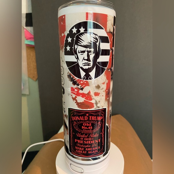 Trump 20 oz Bluetooth Tumbler custom made digital artwork ships in 48 hrs! - Picture 4 of 6